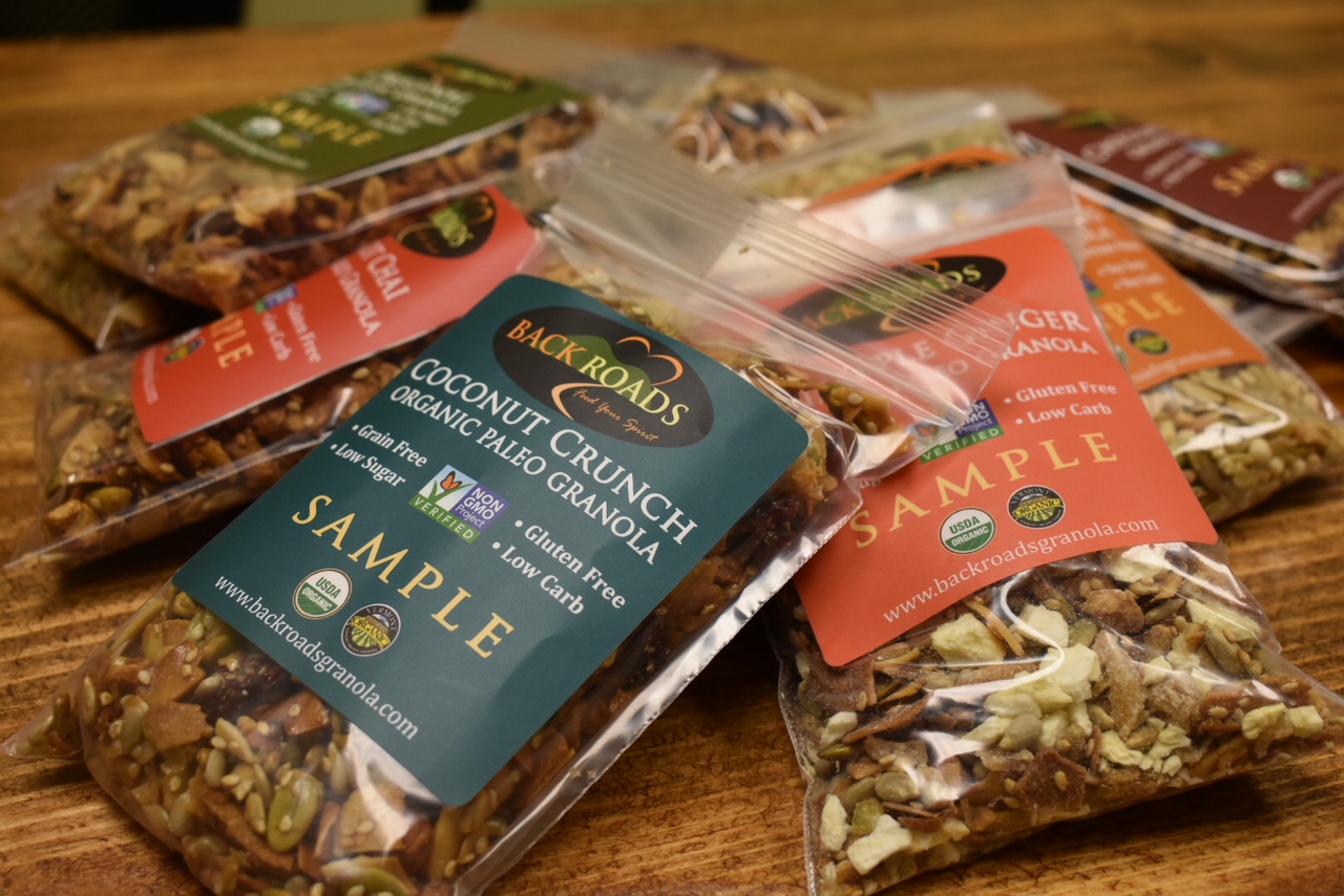 samples back roads granola free baking samples